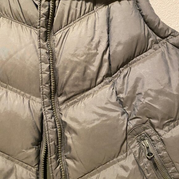 Columbia‎ Women’s Green Puffer Vest Small Faux Fur Collar Down-Filled - Picture 2 of 5